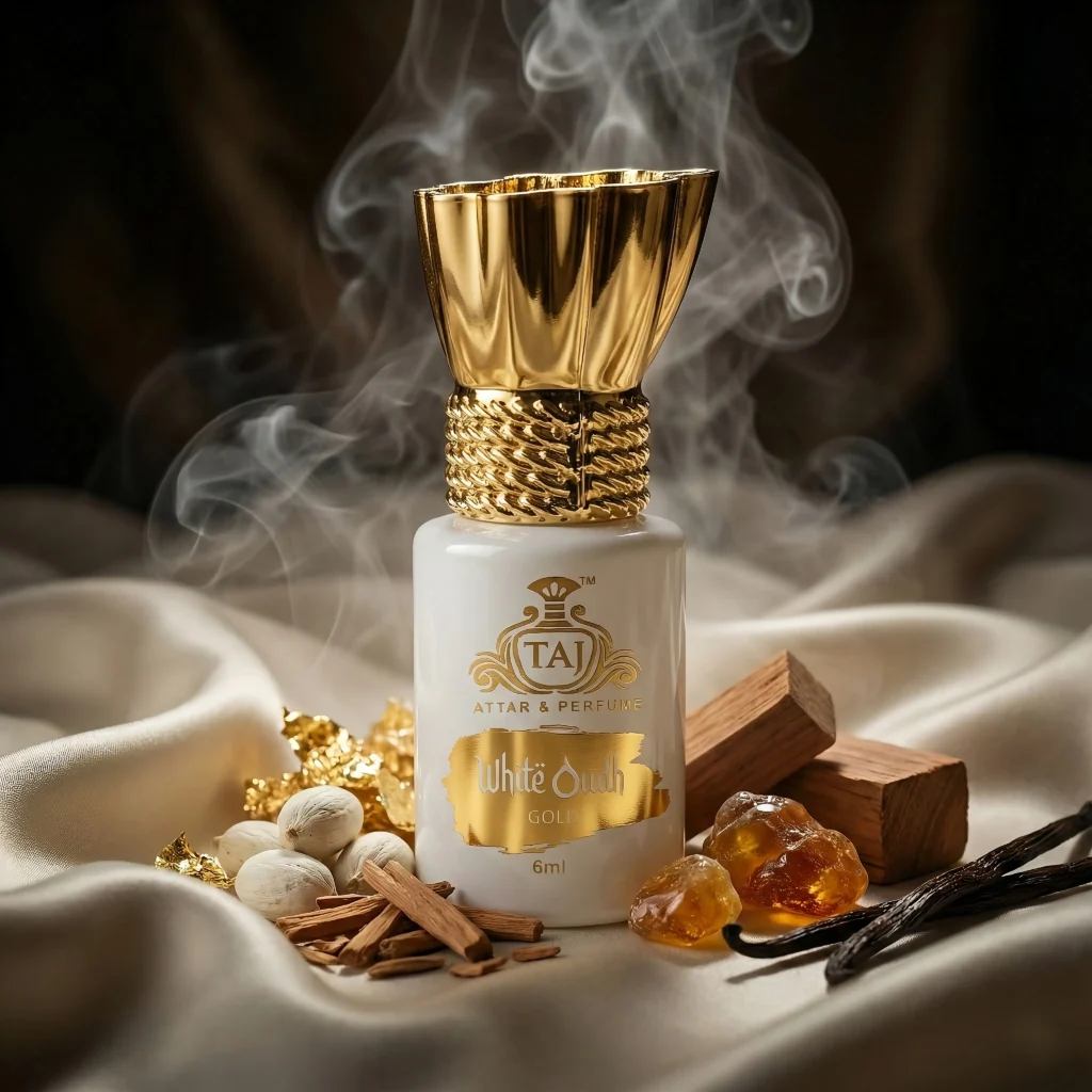 White Oudh Attar 6ml long lasting alcohol free oudh fragrance